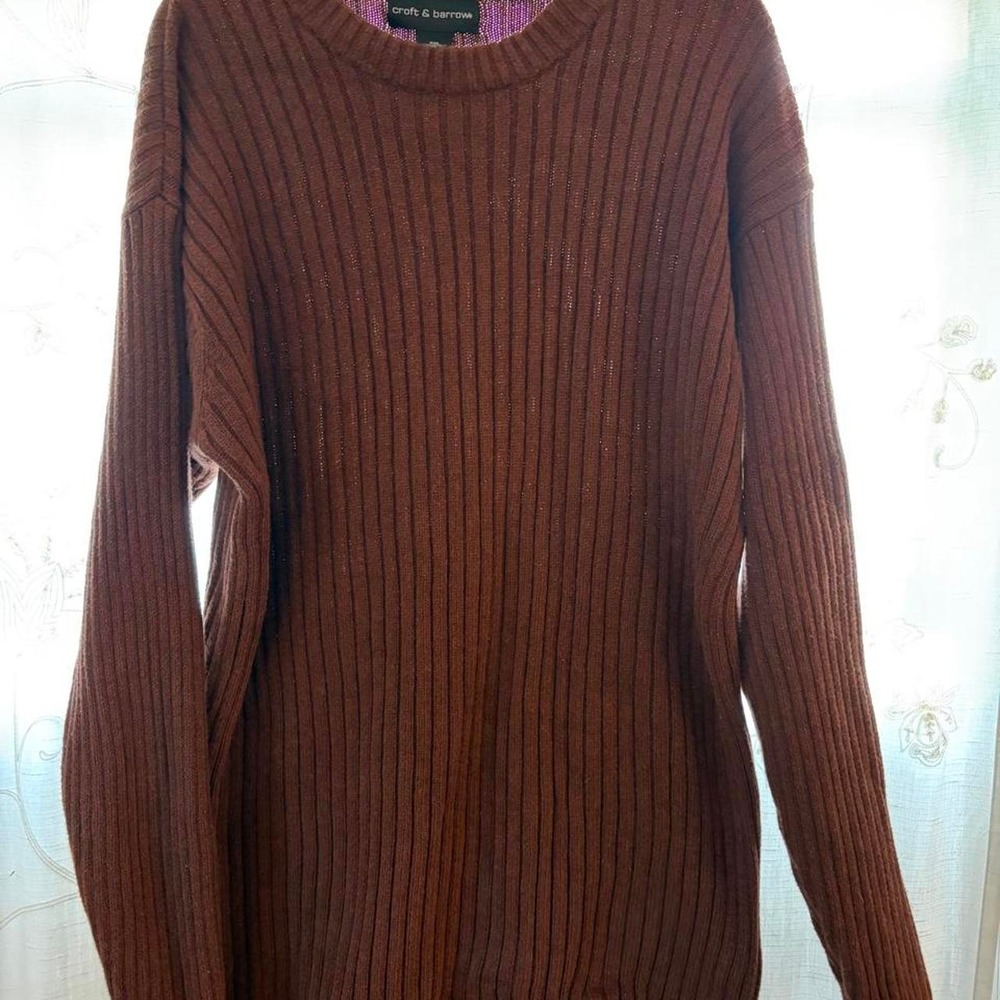 Croft & Barrow Chocolate Brown Ribbed Sweater XXL 90score GilmoreGirls Chunky